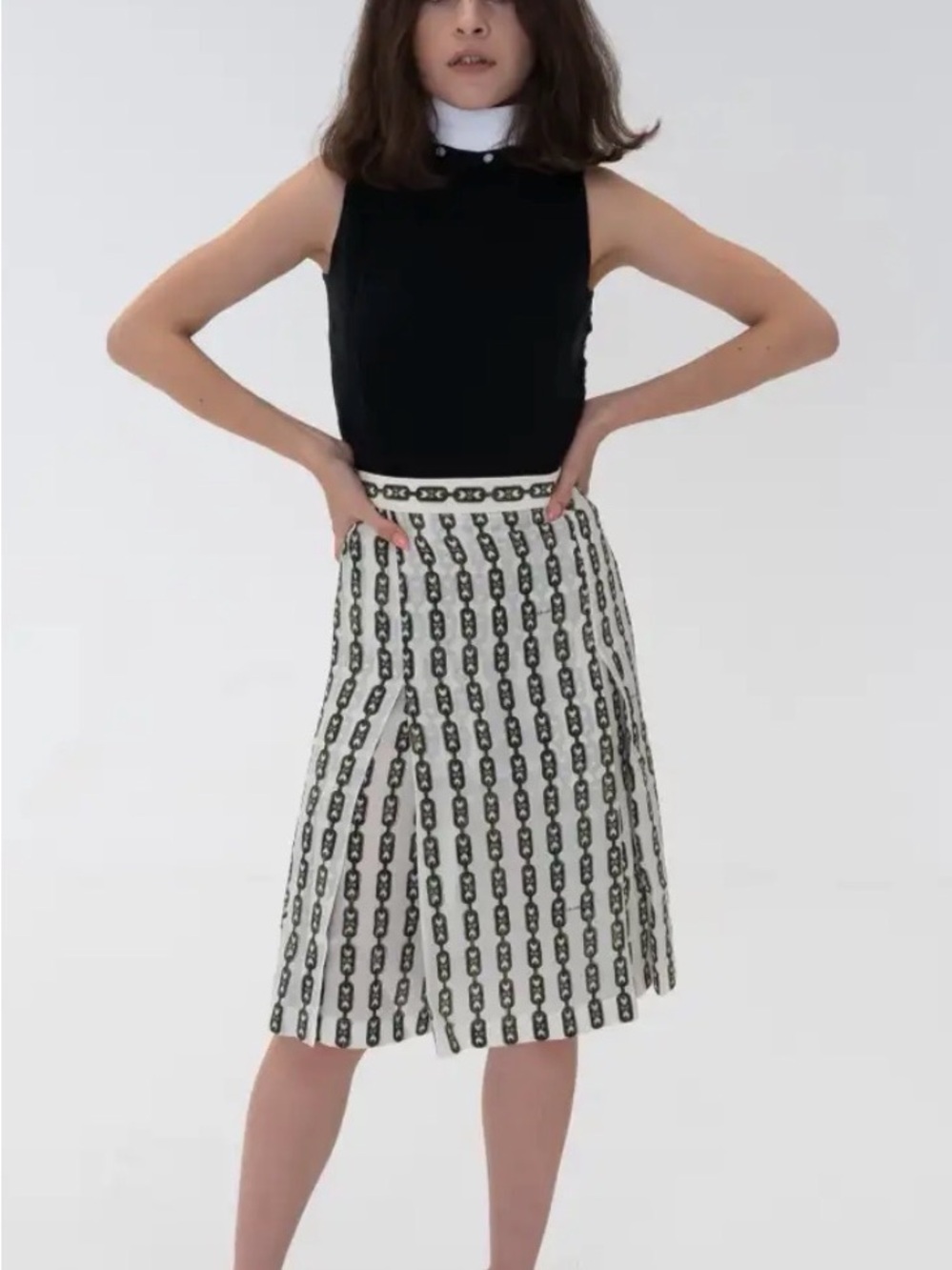 Old Celine by Phoebe Philo Horsebit Skirt Logo 2016